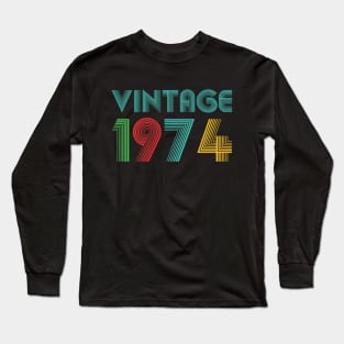 Vintage 1974 Birthday, 50th Birthday Long Sleeve T-Shirt